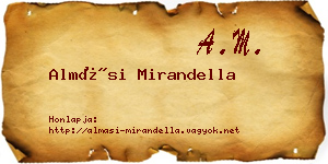 Almási Mirandella névjegykártya